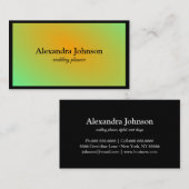 Carte De Visite Moderne Chic noir et or Foil Luxe (Devant / Derrière)