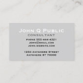 Carte De Visite moderne chic noir rayures personnalisées double fa (Dos)