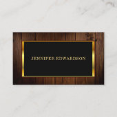 Carte De Visite Moderne chic or noir motif professionnel (Devant)