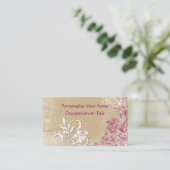 Carte De Visite Moderne & Chic Ornemental violet & blanc Abstrait (Debout devant)