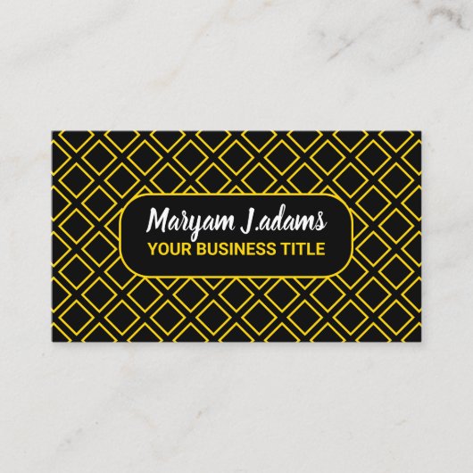 Carte De Visite Moderne Chic Professional (QR Code) Black Gold (Devant)