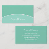 Carte De Visite Moderne Chic Professionnel Mint Vert Avec Nom (Devant / Derrière)