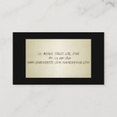 Carte De Visite Moderne Chic Professionnel, Noir, Feuille de Palme (Dos)