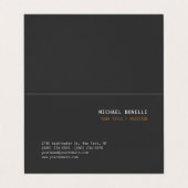 Carte De Visite Moderne Chic Professionnel Nom Personnalisé Poste (Extérieur déplié)