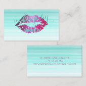 Carte De Visite Moderne Chic Proffesional, Lèvres -Artiste maquill (Devant / Derrière)