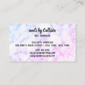 Carte De Visite Moderne Chic Purple Parties scintillant Marbre Nai (Dos)