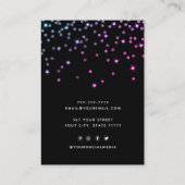 Carte De Visite Moderne Chic simple parties scintillant bijouterie (Dos)