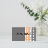 Carte De Visite moderne chic style du milieu du siècle tendance ab (Debout devant)