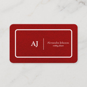 Carte De Visite Moderne Chic Vert Monogramme Élégant Tendance