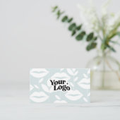 Carte de visite moderne – Code QR & logo (Debout devant)