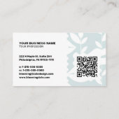 Carte de visite moderne – Code QR & logo (Dos)