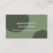 Carte De Visite Moderne Code QR Média Sociaux Abstrait Vert Forêt (Devant)
