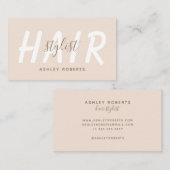 Carte De Visite Moderne coiffeur clair (Devant / Derrière)