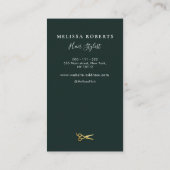 carte de visite moderne coiffeur de verdure (Dos)