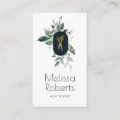 carte de visite moderne coiffeur de verdure (Devant)