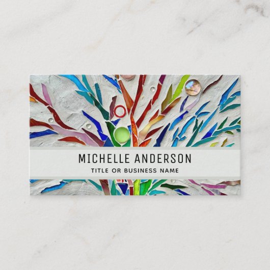 Carte De Visite Moderne coloré (Devant)