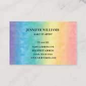 Carte De Visite Moderne coloré Arc-en-ciel Élégant (Dos)