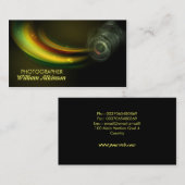 carte de visite moderne coloré de photographe (Devant / Derrière)