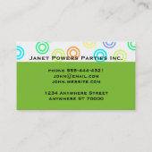 carte de visite moderne coloré double face (Dos)