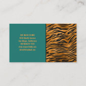 Carte de visite moderne couleur verte fille (Dos)