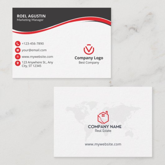 Carte de visite moderne créatif (Devant / Derrière)