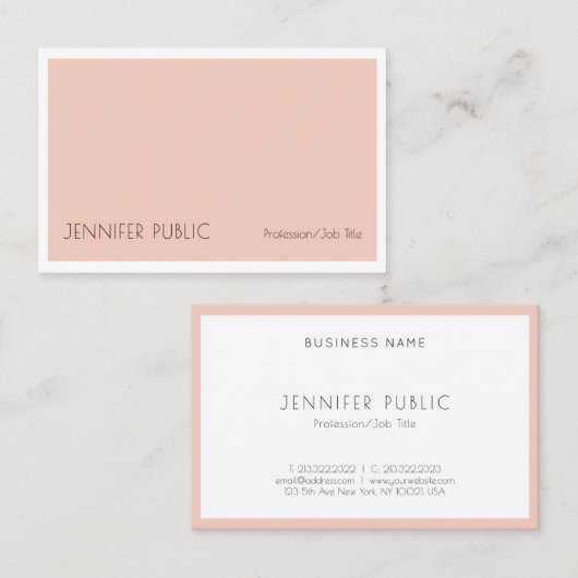 Carte De Visite Moderne Créatif Simple Design Modèle tendance (Devant / Derrière)