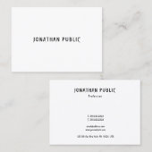 Carte De Visite Moderne Créatif Simple Modèle Professionnel Luxe (Devant / Derrière)