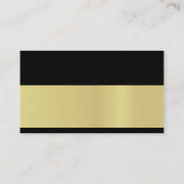 Carte De Visite Moderne Creative Black and Gold Luxe (Dos)