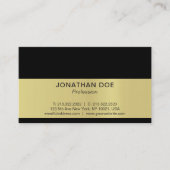 Carte De Visite Moderne Creative Black and Gold Luxe (Devant)