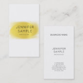 Carte De Visite Moderne Creative Gold Design Professionnel Plain (Devant / Derrière)