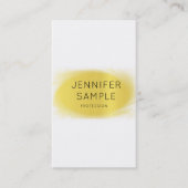 Carte De Visite Moderne Creative Gold Design Professionnel Plain (Devant)
