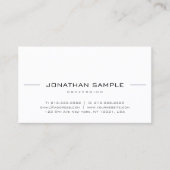 Carte De Visite Moderne Creative Minimal Professionnel Simple Plai (Devant)
