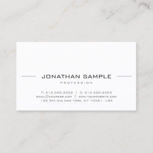 Carte De Visite Moderne Creative Minimal Professionnel Simple Plai