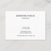 Carte De Visite Moderne Creative Simple Modèle Professional Chic (Dos)