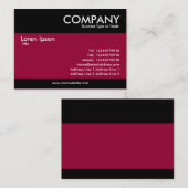 Carte De Visite Moderne - Crimson Maroon (Devant / Derrière)