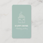 Carte De Visite Moderne Cute élégant ménage maison service ménage (Devant)