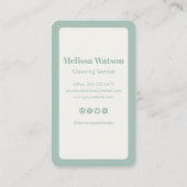 Carte De Visite Moderne Cute élégant ménage maison service ménage (Dos)