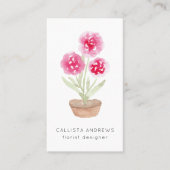 Carte De Visite Moderne Cute Rose Pot Flower Designer (Devant)