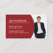 Carte de visite moderne d'agent immobilier (Dos)