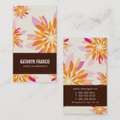 CARTE DE VISITE :: moderne dahlia 1P (Devant / Derrière)