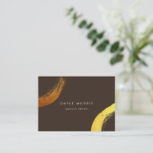 Carte de visite moderne d'anneau d'or de faux de (Debout devant)