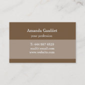 Carte de visite moderne d'aquarelle (Dos)