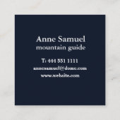 Carte de visite moderne d'aquarelle bleue de (Dos)