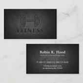 Carte De Visite Moderne Dark Rock Dumbbell Espace de formation per (Devant / Derrière)