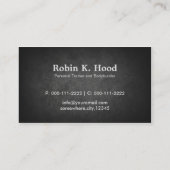 Carte De Visite Moderne Dark Rock Dumbbell Espace de formation per (Dos)