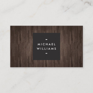 Carte de visite moderne Dark Wood Professional