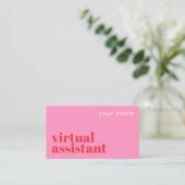 Carte de visite moderne d'assistant virtuel (Debout devant)