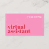 Carte de visite moderne d'assistant virtuel (Devant)