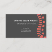 Carte de visite moderne de bien-être chiropratique (Dos)