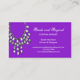 Carte de visite moderne de bijoux en collier